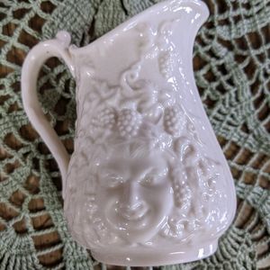 Vintage Belleek Creamer Pitcher and Sugar Bowl Set